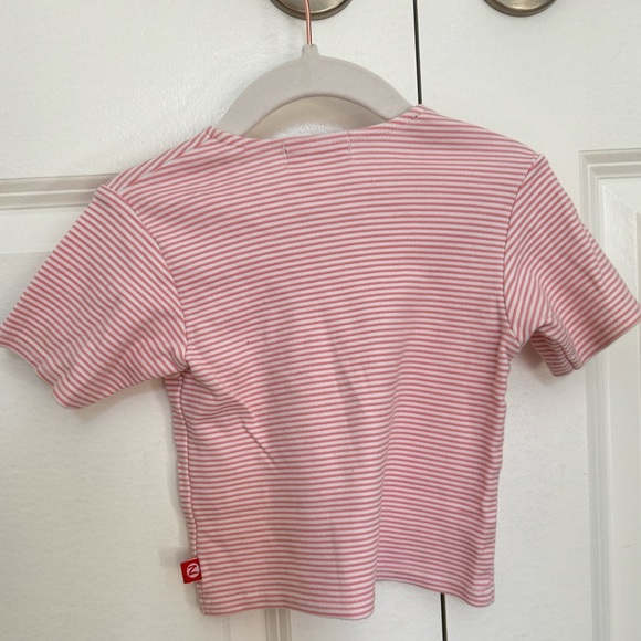 Zutano Striped Floral Tshirt 12-18m - Picture 2 of 3